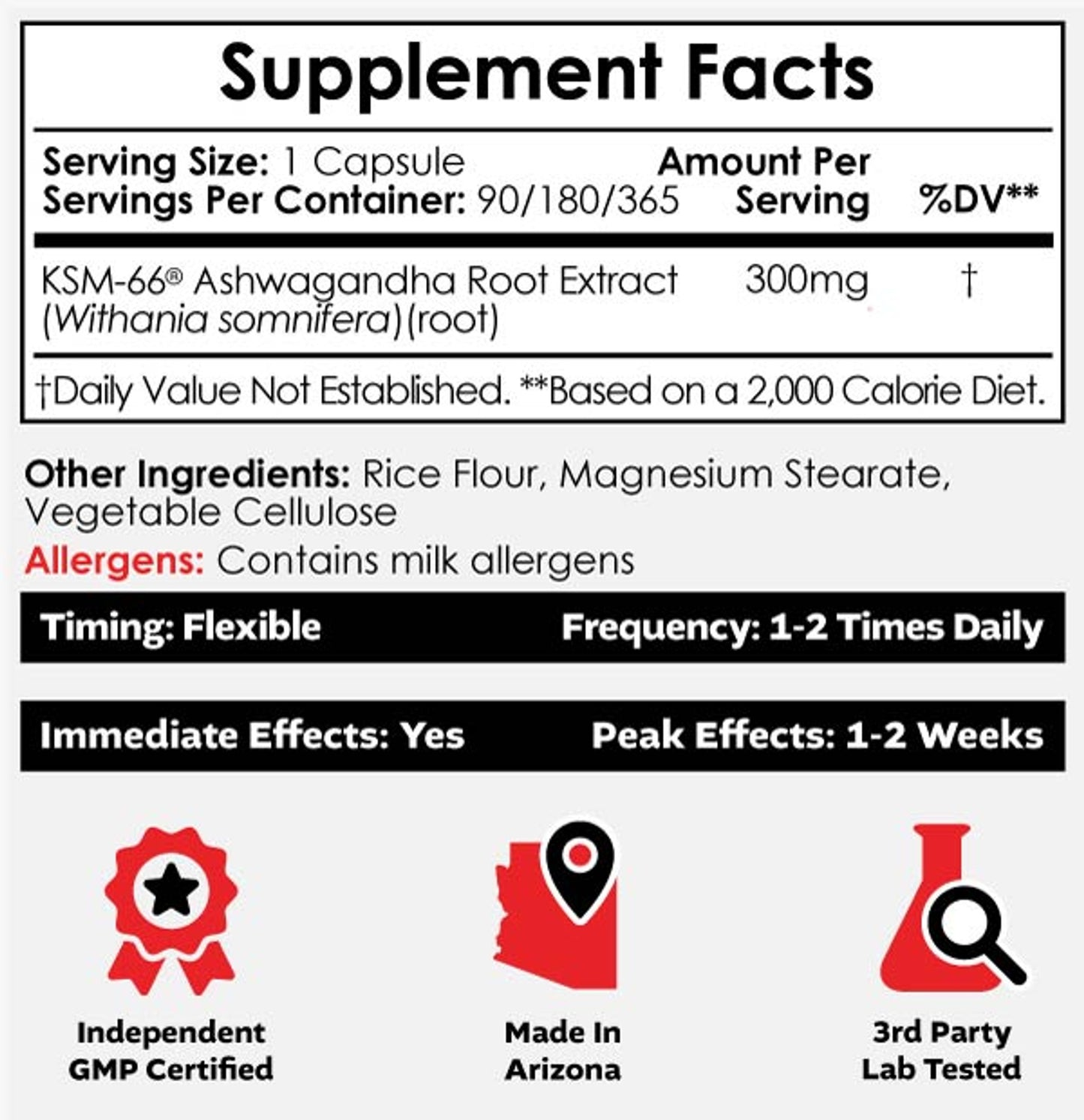 KSM-66 Ashwagandha, 300 mg, 90 Capsules