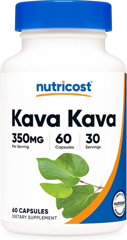 Nutricost Kava Kava, 350 mg per serving, 60 Capsules (30 Servings)