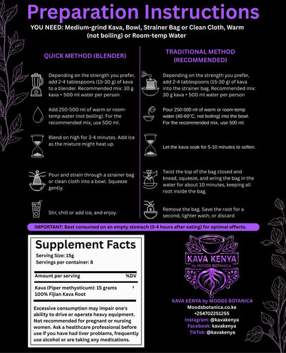 Pouni Ono Medium Grind Kava, Kenya