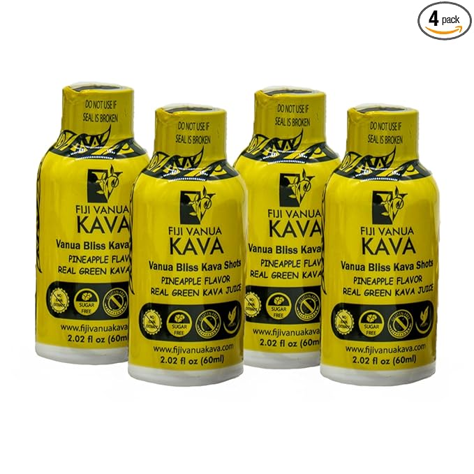 Vanua Bliss Kava Shot, Real Green Kava Juice, 1000 mg per bottle